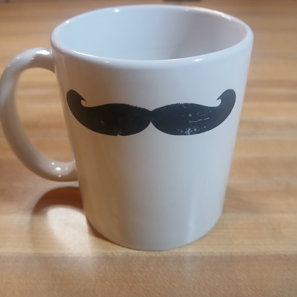 Coffee mugs vintage Health Awarness, Mustache With Helicopter